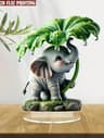 Bohemian Style Elephant Decoration Ornament With Lotus Leaf Umbrella 8