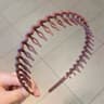 Fashion Wave Toothed Headband  Solid Color NonSlip Hair Band For Sports  Face Wash 11