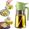 16oz470ML Glass Oil Dispenser  2in1 Automatic Flip Lid Cooking Sprayer 6