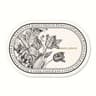 Floral Elliptical PU Leather Placemats  Waterproof  HeatResistant Sketch Flower Table Mats 8