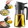 Premium 2in1 Olive Oil Sprayer  Dispenser  16oz470ml Borosilicate Glass Bottle 10