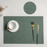 Premium Leather Table Place Mats  DualSided Cloth Pattern HeatResistant  Waterproof Dining Mats 6