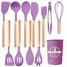 JUSTINLAU 12Piece Premium Silicone Kitchen Utensils Set  NonStick HeatResistant Baking Tools 14