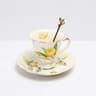 European Style Lemon Pattern Ceramic Dining Set  Elegant Dinner Steak  Dessert Plates 12