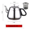 Stainless Steel Teapot  Hot Water Kettle  Metal Coffee Pot With Tea Strainer 8