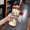 500ml Flower Pattern Insulated Coffee Cup  Stainless Steel DoubleWall Vacuum Travel Mug 11