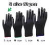 10 Pairs Durable Safety PU Gloves  AntiSlip  ESD Protected Work Gloves For Gardening  Woodworking 6