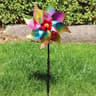 Solar Reflective Laser Windmill Bird Drive Rainbow Gradient Spinner For Gardens Terraces Balconies  8