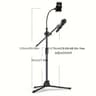 Tripod Boom Microphone Stand With Adjustable Arms And Mic Clip 7