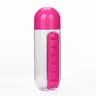 2 In 1 600ml Water Bottle With 7Day Pill Organizer 7