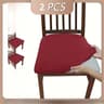 Solid Color Brushed High Elastic Chair Slipcovers 7