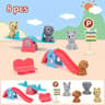 Mini Pet Puppy Cage  Dog Doll Play Set 6