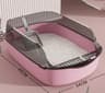 Semi Enclosed High Side Splashproof Cat Litter Box With Shield 10