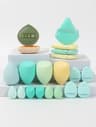 20Piece Pink Makeup Sponge  Puff Set  Professional Blending  Setting Kit 11
