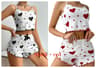 2Piece Womens Love Print Sleepwear Set  IndustrialGrade Comfort  Breathability 14