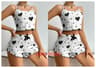 2Piece Womens Love Print Sleepwear Set  IndustrialGrade Comfort  Breathability 7