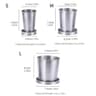 Outdoor Portable Stainless Steel Telescopic Folding Camping Cups 6