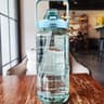 2L Large Capacity Portable Sports Water Bottle With Time Marker 8