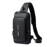 AntiTheft PU Leather Mens Crossbody Chest Bag 7