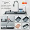 White Nano Stainless Steel Integrated Digital Kitchen Sink 6