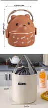 Portable Insulated Stackable Cartoon Bear Bento Set 14