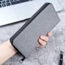 Mens Long LargeCapacity Canvas Business Wallet 8