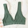 Deep Vneck Push Up Seamless Wireless Ribbed Bralette Sport Crop Top 11