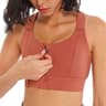 Womens Front Zipper Shockproof Sports Bra Plus Size Adjustable Yoga Vest 8