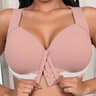 Large Size Seamless Front Button Fixed Cup BreastShrinking Bra 9