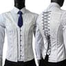 Mens Vintage Medieval Corset Slimming Waistcoat And Tummy Control Shaping Vest 15