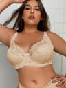 Plus Size Women Sexy Lace Underwear Brassiere Thin E Cup Underwire Bra 5