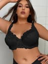 Plus Size Women Sexy Lace Underwear Brassiere Thin E Cup Underwire Bra 6