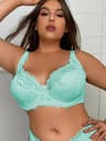 Plus Size Women Sexy Lace Underwear Brassiere Thin E Cup Underwire Bra 8