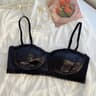 French Satin Seashell Cup Lace Bra  Sexy Underwire Half Cup Lingerie 7