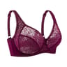 Womens UltraThin Perspective Deep V Lace Sheer Plus Size Bra 6