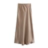 MUJER Woman 2025 High Waist Satin Midi Skirt  Elegant Black Summer Long Skirt For Office  Professio 9