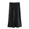 MUJER Woman 2025 High Waist Satin Midi Skirt  Elegant Black Summer Long Skirt For Office  Professio 7