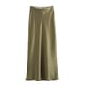 MUJER Woman 2025 High Waist Satin Midi Skirt  Elegant Black Summer Long Skirt For Office  Professio 8