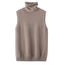 Womens 100 Merino Wool Turtleneck Vest  Sleeveless Knit Pullover  Waistcoat For Spring Autumn  Wint 9