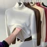 Elegant Thicken VelvetLined Turtleneck Sweater  Slim Knit Pullover  Warm Winter Jumper 7