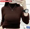 Elegant Thicken VelvetLined Turtleneck Sweater  Slim Knit Pullover  Warm Winter Jumper 19