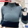 Elegant Thicken VelvetLined Turtleneck Sweater  Slim Knit Pullover  Warm Winter Jumper 20