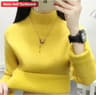 Elegant Thicken VelvetLined Turtleneck Sweater  Slim Knit Pullover  Warm Winter Jumper 24