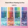 Languo 10mm Glitter Effects Color Gel Pen Set  Premium Highlighting  Handbook Stationery For Studen 11