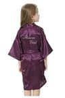 Fashion Kid Flower Girl Satin Robe  Solid SilkStyle Yukata For Weddings Parties And Elegant Dressin 10