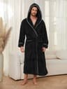 Luxury Cotton Flannel Couples Bathrobe  Warm Open Weave Winter Sleepwear  Comfort Nightwear 6