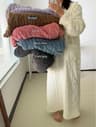 Winter Thickened Coral Velvet Sleeping Gown  Professional Warm Jacquard Long Section Loungewear 7
