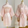 Luxurious White Bridal Feather Robe  Professional Satin Wedding Kimono  Sexy Bridesmaid Peignoir 9