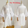 Luxurious White Bridal Feather Robe  Professional Satin Wedding Kimono  Sexy Bridesmaid Peignoir 6