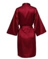 Elegant Solid Satin Night Robe  Professional Half Sleeve VNeck House Robe With Belt 9